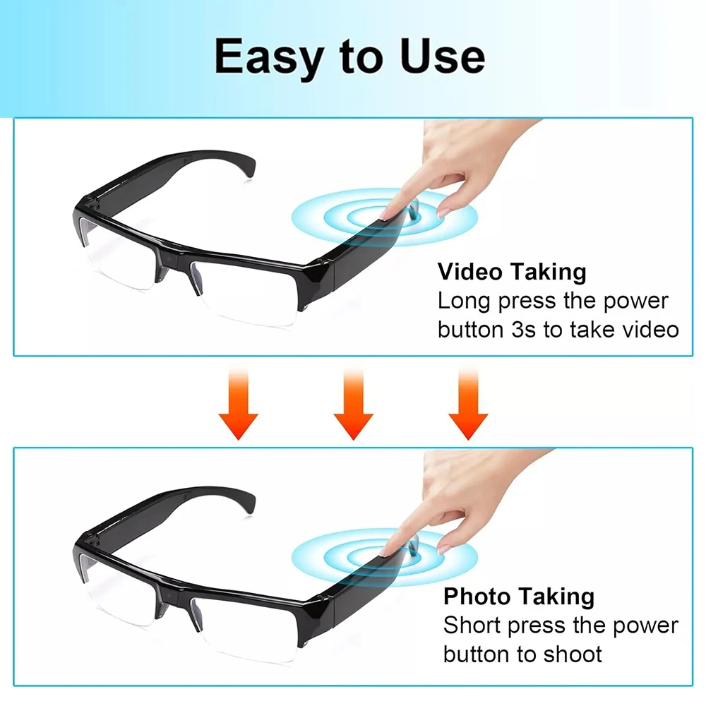 Mini Camera 1080p Hd Smart Glasses Camera Portable Driving Bike Vcr Camera Sports Camera Glasses For Conference Cycling Gallery 5 Mini Camera 1080p Hd Smart Glasses Camera Portable Driving Bike Vcr Camera Sports Camera Glasses For Conference Cycling Gallery 5