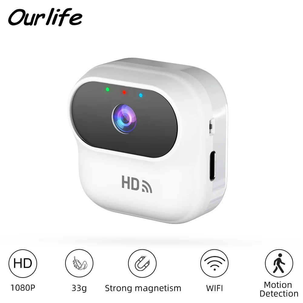 Ourlife A800 Mini Camera 1080p Wifi Smart Home Security Camera Monitor Camcorders Video Surveillance Camera With Motion Tracking Featured