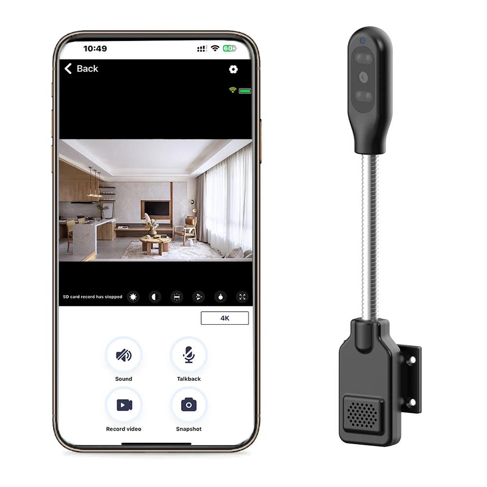 Pnzeo Compact Indoor Plug In Mini Smart Home Security Camera 4k Fhd Ir Night Vision Motion Detection Pet Nanny Monitor Cam Featured