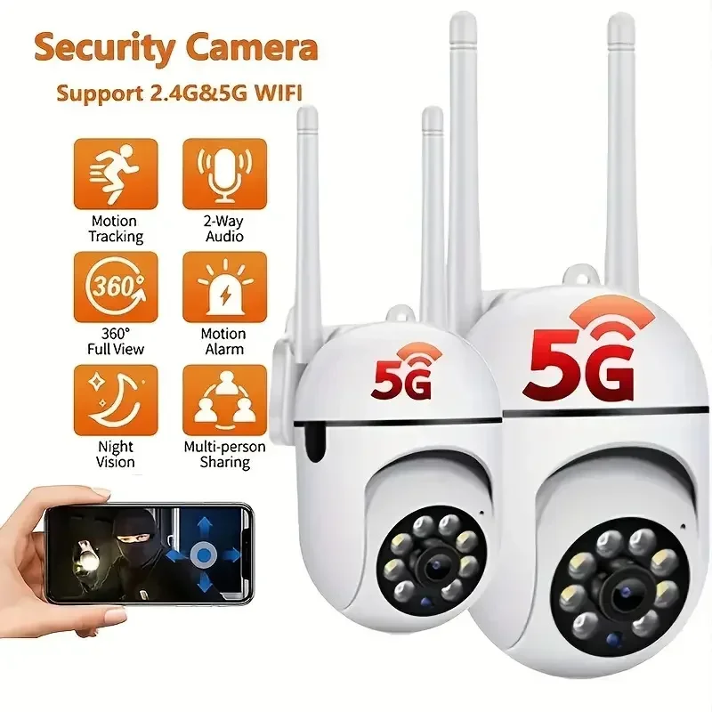 Ptz 2 4g Wifi Ip Camera Audio Cctv Surveillance Cam Outdoor 4x Digital Zoom Night Vision Wireless Waterproof Security Protection Featured