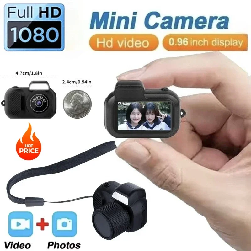 Retro Mini Camera With Screen Indoor Home Outdoor 1080p Hd Portable Very Small Cam Video Support Tf Card Holiday Gifts Y3000 Featured