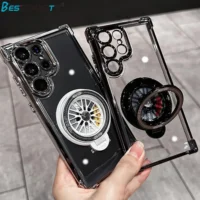 Shockproof Airbags Armor Magnetic Transparent Case For Samsung Galaxy S25 S24 Ultra S23 Fe S22 Plus A54 A34 A15 A35 A55 A53 5g Featured