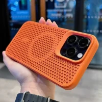 Ultra Thin Heat Dissipation Mesh Magnetic Case For Iphone 17 16 15 13 12 14 11 Pro Max For Magsafe Matte Shockproof Hard Cover Featured