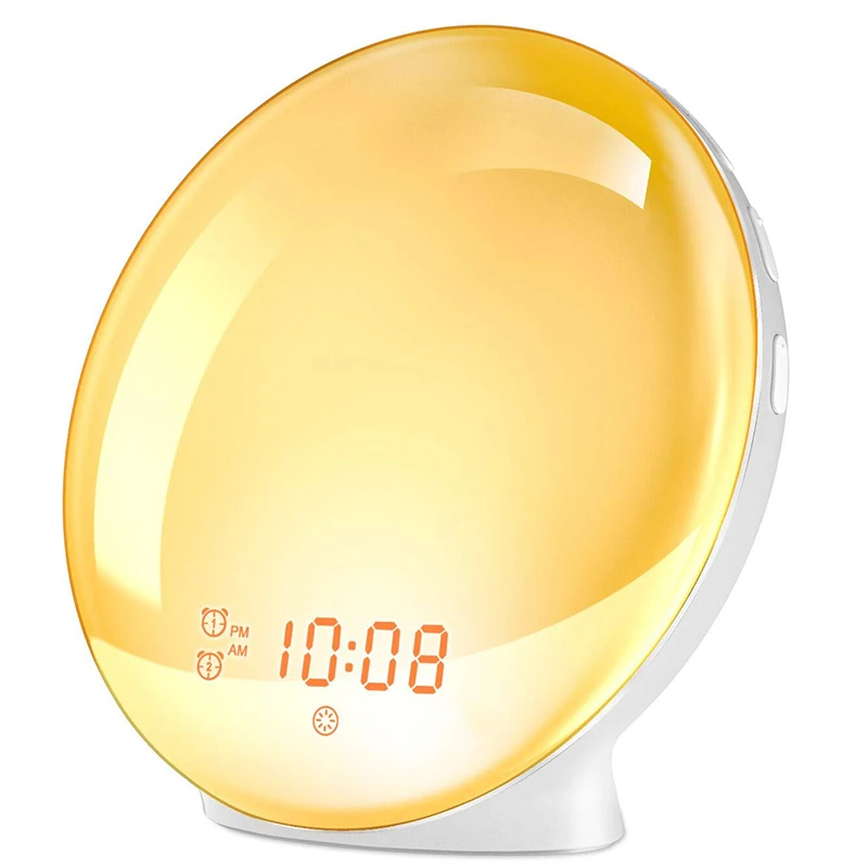 Wake Up Light Alarm Clock With Sunrise Sunset Simulation Dual Alarms Fm Radio Nightlight 7 Colors Natural Sounds Snooze Featured