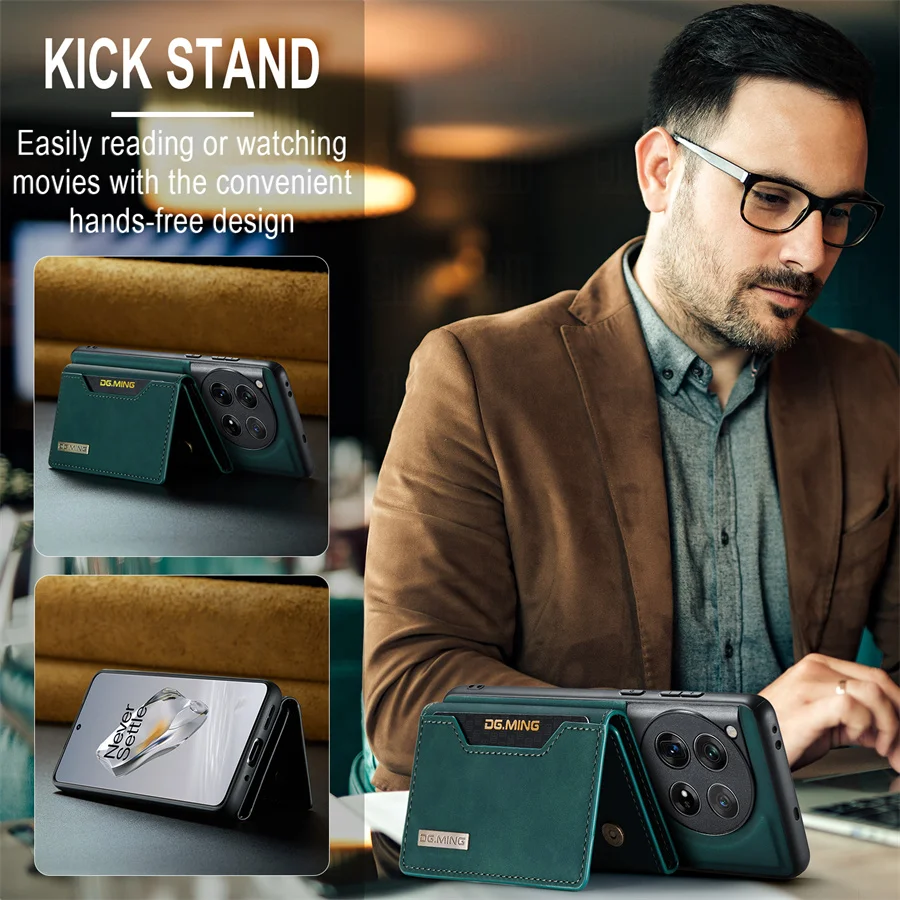 2 In 1 Magnetic Detachable Leather Wallet Case For Oneplus 12 11 10r 10 Ace Pro 9r 9rt Kickstand Credit Card Holder Stand Cover Gallery 4 2 In 1 Magnetic Detachable Leather Wallet Case For Oneplus 12 11 10r 10 Ace Pro 9r 9rt Kickstand Credit Card Holder Stand Cover Gallery 4