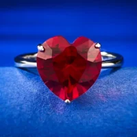 4 Carat Heart Shaped 10 10 High Carbon Diamond Red Ring Love Europe And America Simple Atmosphere Ring S925 Silver Featured 4 Carat Heart Shaped 10 10 High Carbon Diamond Red Ring Love Europe And America Simple Atmosphere Ring S925 Silver Featured
