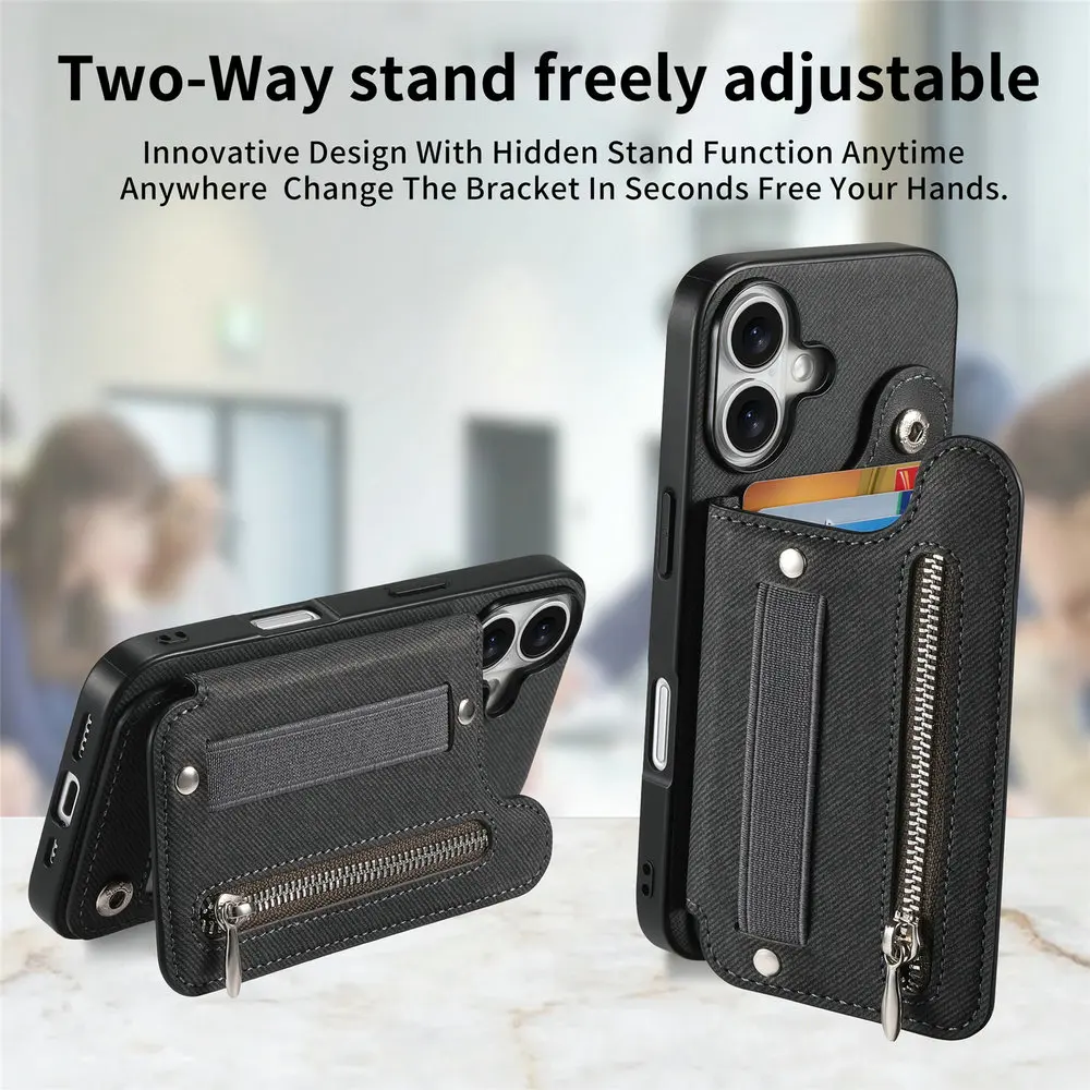 For Oneplus13 13r 5g Luxury Case Rfid Card Leather Elastic Strap Wallet Funda Oneplus 13 Case One Plus 13r Ace 5 Pro Zipper Capa Gallery 5 For Oneplus13 13r 5g Luxury Case Rfid Card Leather Elastic Strap Wallet Funda Oneplus 13 Case One Plus 13r Ace 5 Pro Zipper Capa Gallery 5