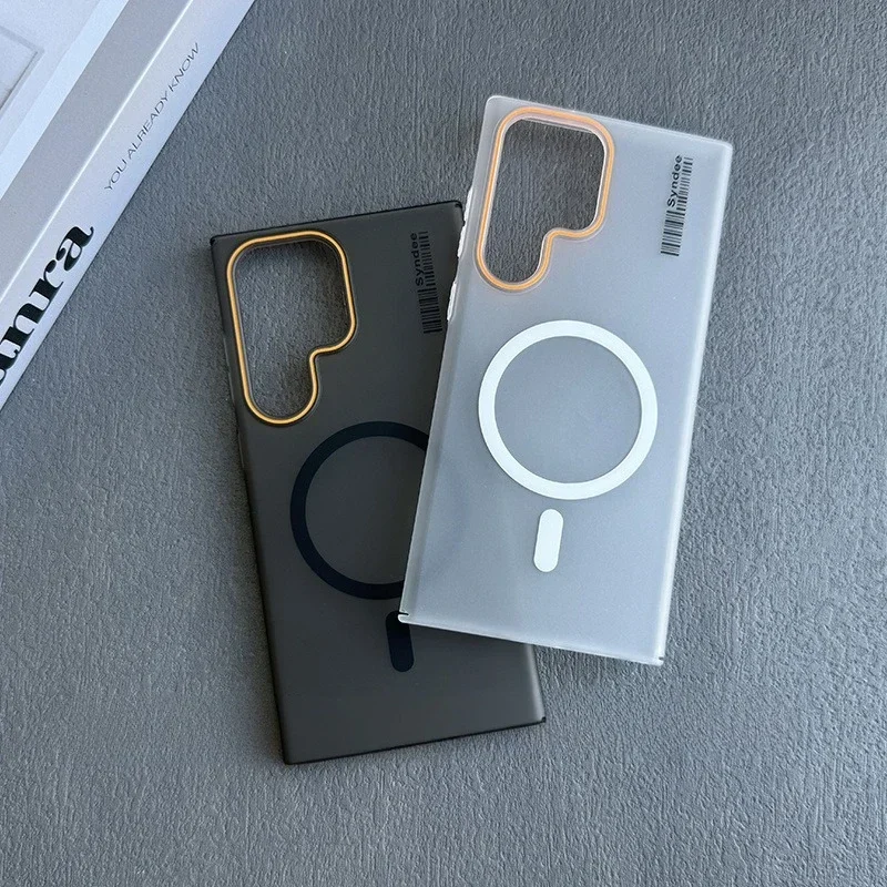 Luxury Mat Magnetic Wireless Charge Magsafe Case For Samsung S24 S23 S22 S25 Ultra Note 20 Slim Lable Cover For Galaxy S25 Plus Gallery 4 Luxury Mat Magnetic Wireless Charge Magsafe Case For Samsung S24 S23 S22 S25 Ultra Note 20 Slim Lable Cover For Galaxy S25 Plus Gallery 4