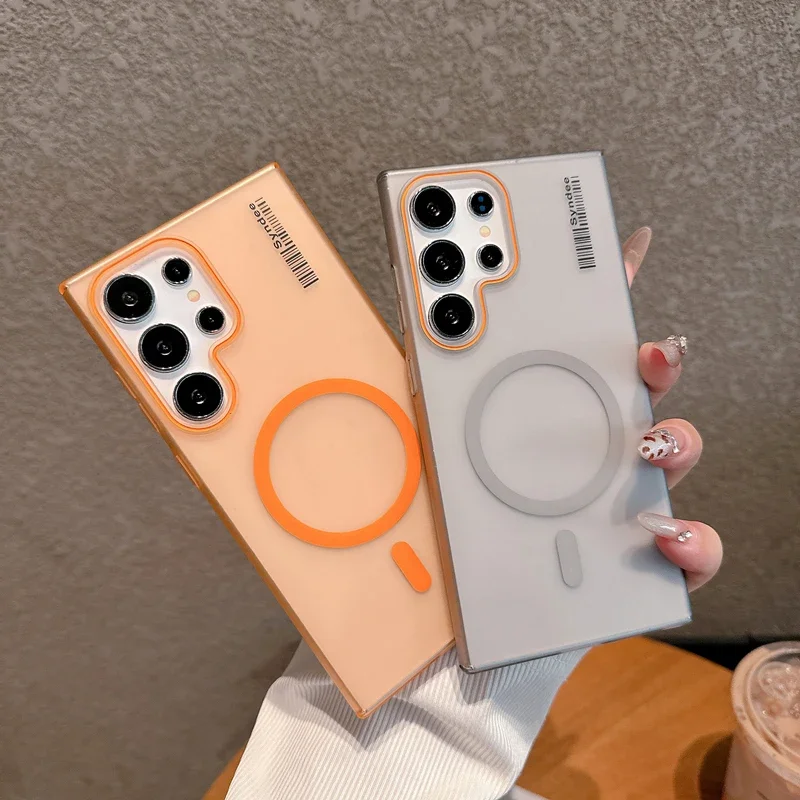 Luxury Mat Magnetic Wireless Charge Magsafe Case For Samsung S24 S23 S22 S25 Ultra Note 20 Slim Lable Cover For Galaxy S25 Plus Gallery 5 Luxury Mat Magnetic Wireless Charge Magsafe Case For Samsung S24 S23 S22 S25 Ultra Note 20 Slim Lable Cover For Galaxy S25 Plus Gallery 5