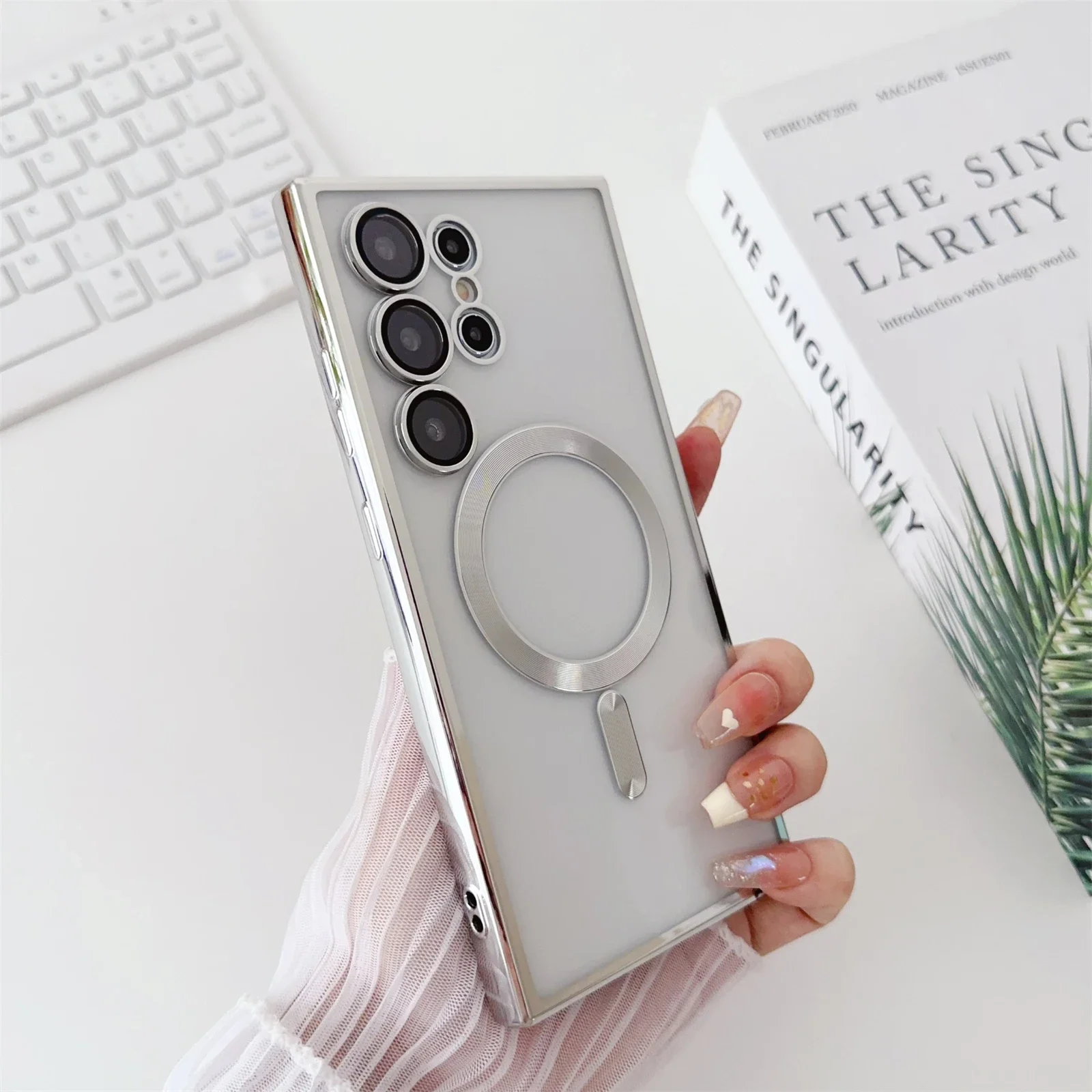 Luxury Plating For Magsafe Magnetic Wireless Charging Case For Samsung Galaxy S25 S24 S23 S22 S21 Fe Plus Note 10 20 Ultra Cover Gallery 2 Luxury Plating For Magsafe Magnetic Wireless Charging Case For Samsung Galaxy S25 S24 S23 S22 S21 Fe Plus Note 10 20 Ultra Cover Gallery 2