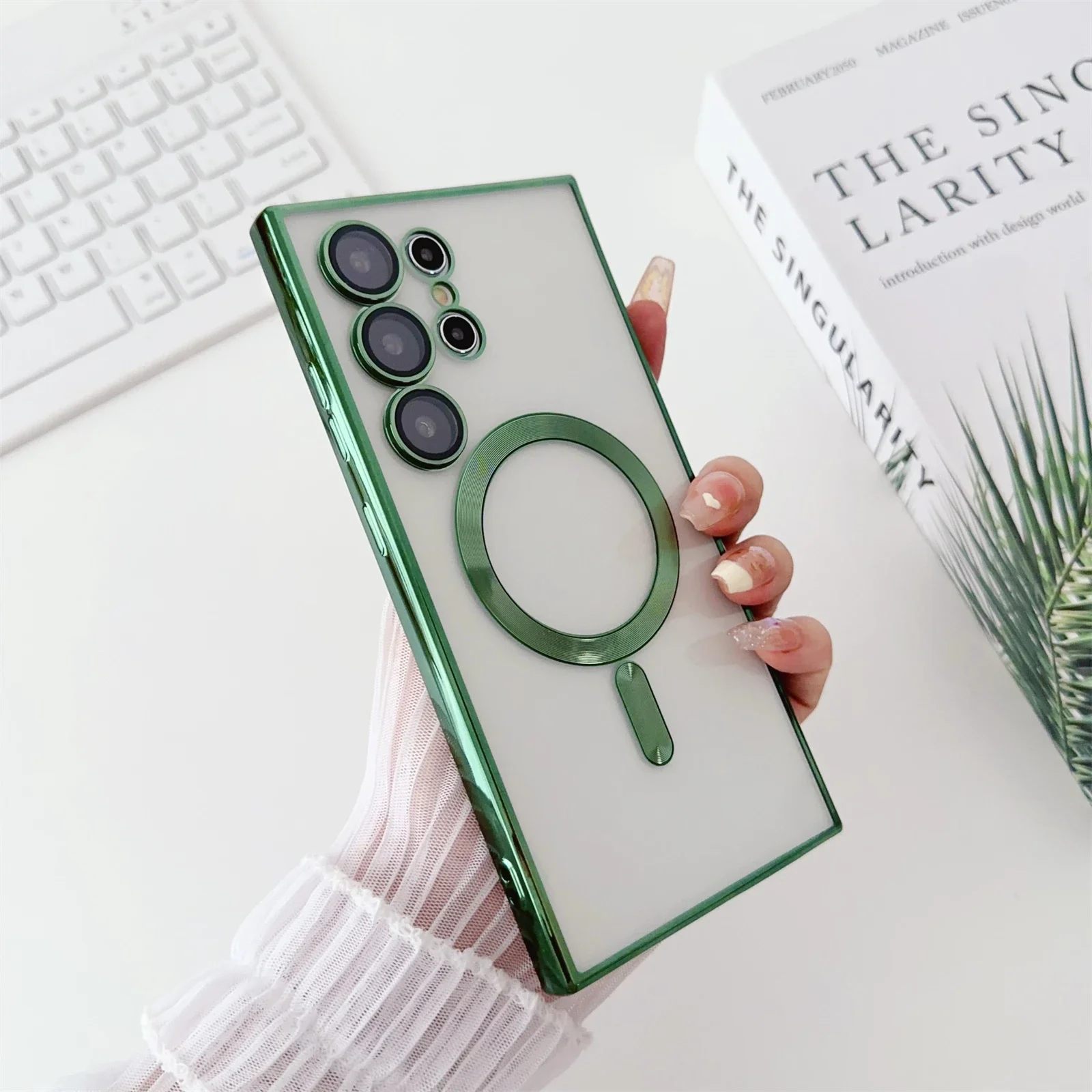 Luxury Plating For Magsafe Magnetic Wireless Charging Case For Samsung Galaxy S25 S24 S23 S22 S21 Fe Plus Note 10 20 Ultra Cover Gallery 4 Luxury Plating For Magsafe Magnetic Wireless Charging Case For Samsung Galaxy S25 S24 S23 S22 S21 Fe Plus Note 10 20 Ultra Cover Gallery 4