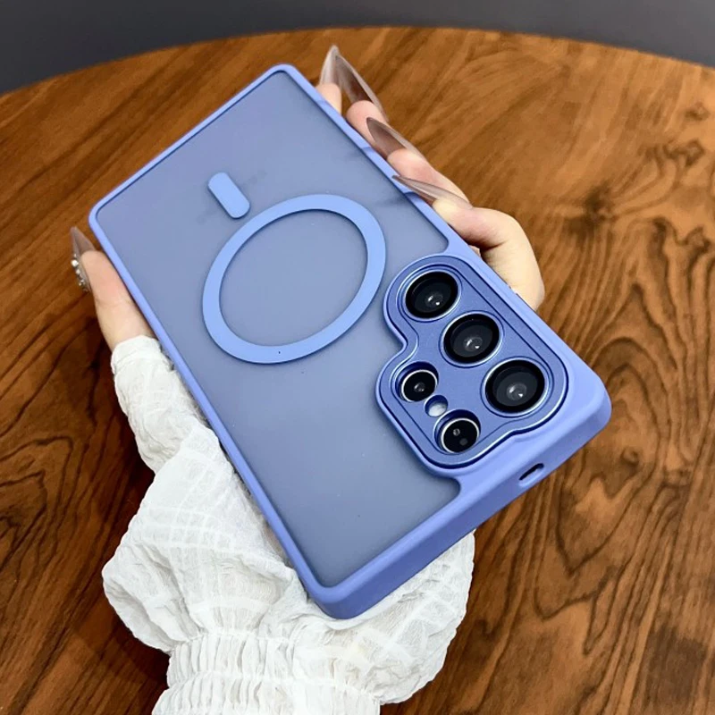 Magnetic Luxury Matte Translucent Armor Shockproof Case For Samsung Galaxy S26 S25 S24 Ultra Plus Magsafe Wireless Charge Cover Featured