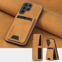New Solid Color Leather Wallet Card Slot Bracket Phone Case For Samsung S24 Ultra S22 S20 S21 S23 Fe Note 10 20 Ultra Plus Cover Featured