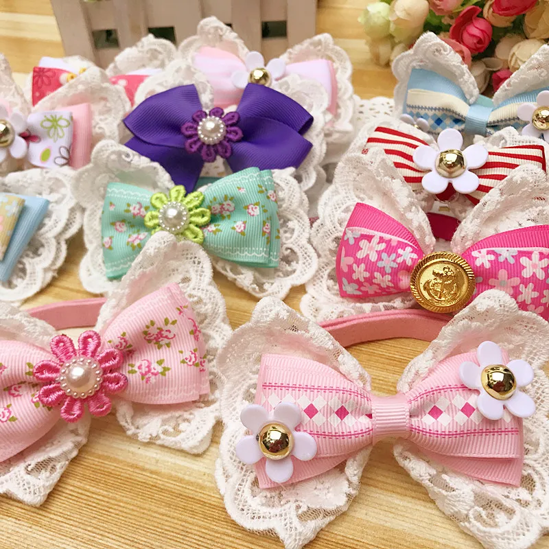 Pet Scarf Rhinestone Vintage Dog Bows Collar For Puppy Jewelry Cat Bowknot Necklace Cute Dog Accessories Featured