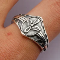 Real 925 Sterling Silver Men Ring Punk Do The Old Vintage Bowknot Wings For Men Women Lovers Retro Fashion Jewelry Featured Real 925 Sterling Silver Men Ring Punk Do The Old Vintage Bowknot Wings For Men Women Lovers Retro Fashion Jewelry Featured