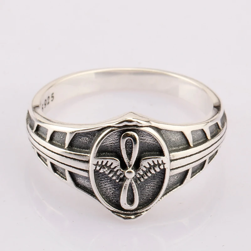 Real 925 Sterling Silver Men Ring Punk Do The Old Vintage Bowknot Wings For Men Women Lovers Retro Fashion Jewelry Gallery 2 Real 925 Sterling Silver Men Ring Punk Do The Old Vintage Bowknot Wings For Men Women Lovers Retro Fashion Jewelry Gallery 2