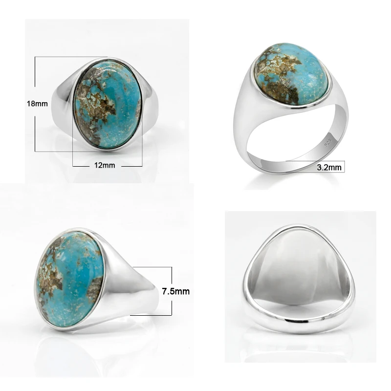 Turkiye Jewelry Mens 925 Sterling Silver Ring Natural Agate Stone Vintage Fashion Luxury Gift Gallery 4 Turkiye Jewelry Mens 925 Sterling Silver Ring Natural Agate Stone Vintage Fashion Luxury Gift Gallery 4