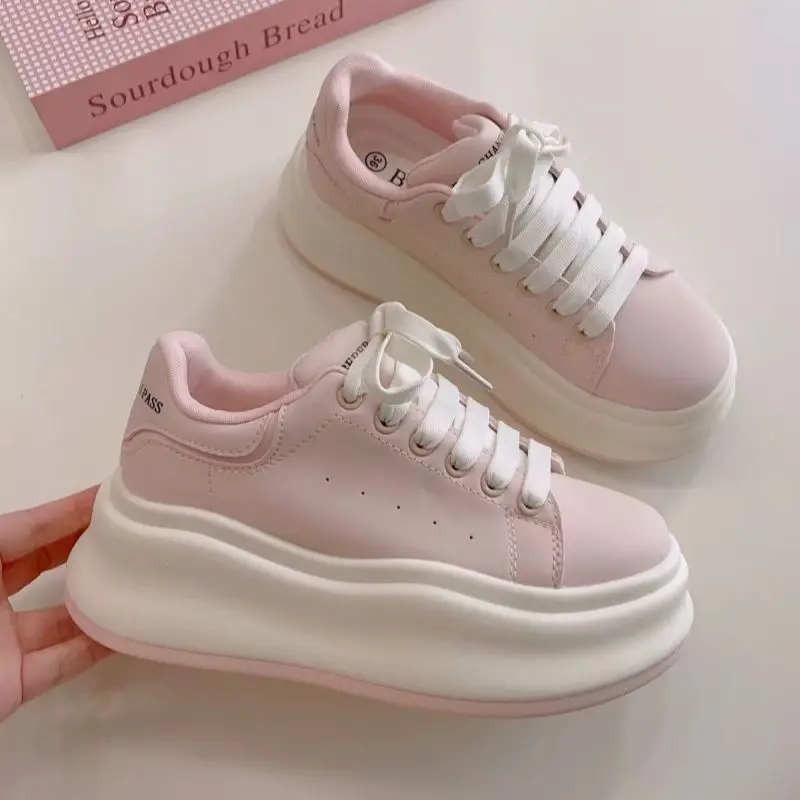 2026 New Cheap Sales Womens Sports Shoes Pink Lace Up Platform Replica Chunky Sneakers Fashion Lightweight Leisure Walking Shoe Gallery 3 2026 New Cheap Sales Womens Sports Shoes Pink Lace Up Platform Replica Chunky Sneakers Fashion Lightweight Leisure Walking Shoe Gallery 3