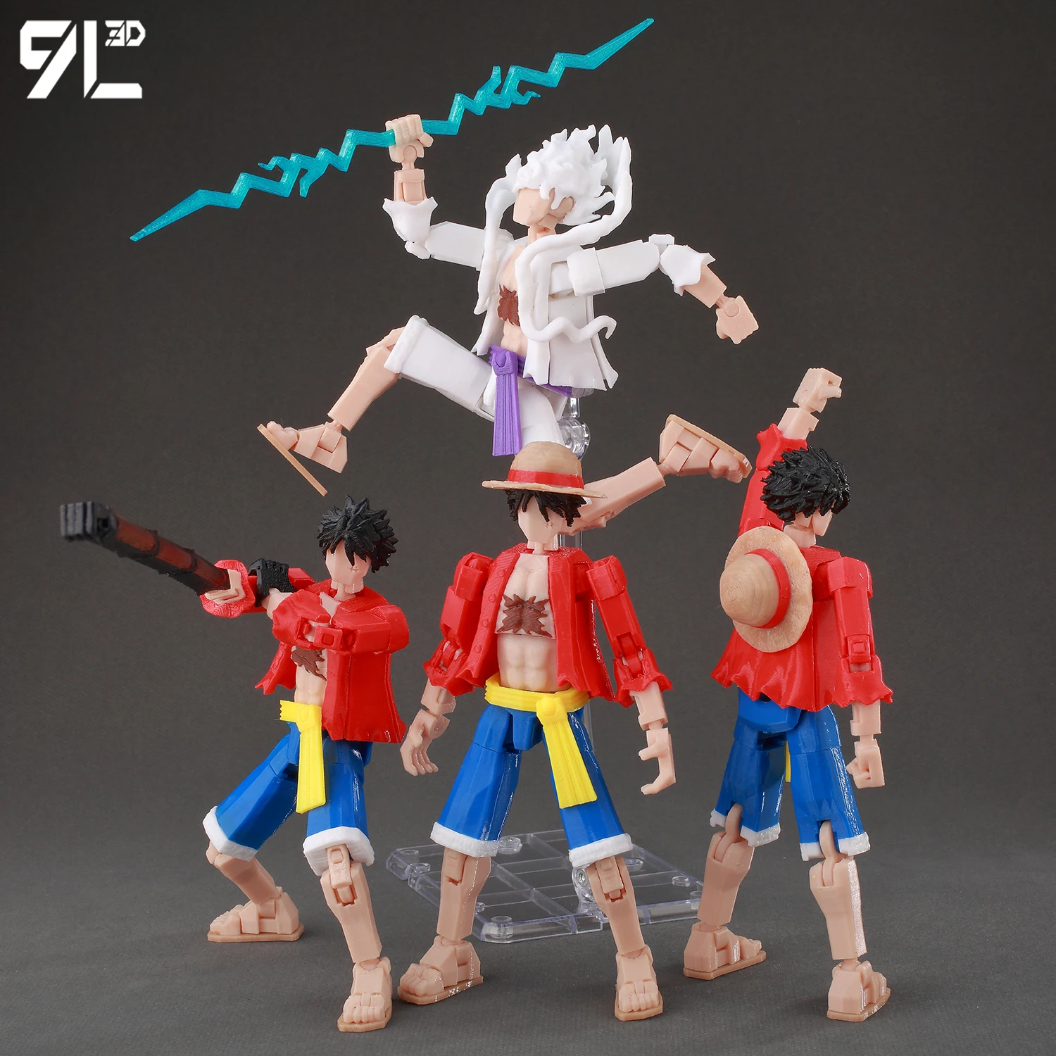 9l3d Dummy 13 Lucky 13 Titan 13 Monkey D Luffy One Piece Standard Rubber Human Form Straw Hat Captain Edition Gear 5 Nika Form Featured