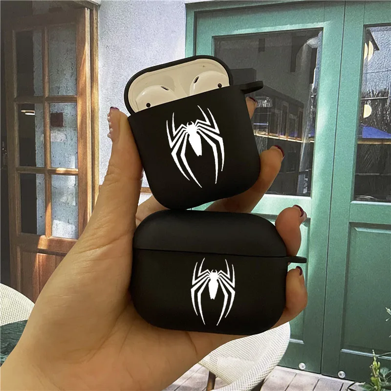 Funny Animal Spider Earphone Case For Apple Airpods 4 Pro3 Soft Black Wireless Earphone Cover For Air Pods 1 2 3 Pro Pro2 Fundas Featured