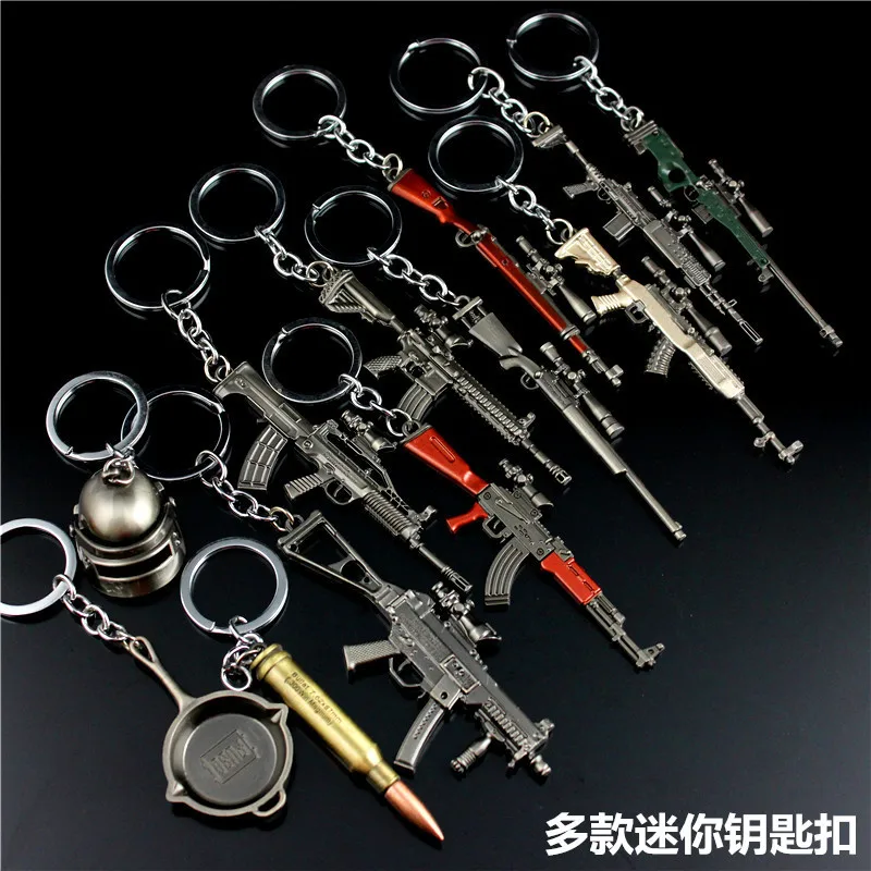 Game Keychain Jewelry Weapon Model Metal Pendant Key Chain Bag Car Key Holders Gift For Kids Men 9cm Featured