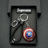 Marvel Cartoon Creative Alliance Shield Keychain Rotating Metal Car Backpack Pendant Unisex Educational Toy Collectible Item Featured