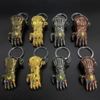 Marvel Iron Man Infinity Glove Key Holder Avengers Infinity Stones Key Pendant Weapon Keychain Christmas Gifts For Fans Featured