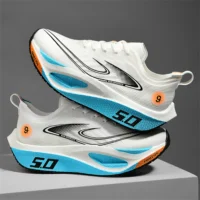 Mens Lightweight Breathable Mesh Training Running Shoes Non Slip Casual Athletic Sneakers For Outdoor Sports Jogging Featured