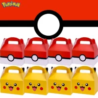 Pokemon Gift Box Pikachu Party Favors Birthday Party Decorations Pokeball Paper Gift Bags Handle Candy Box Baby Shower For Kids Featured