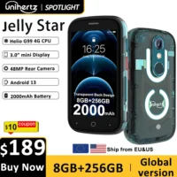 Unihertz Jelly Star Mini Smartphone Android 13 8gb 256gb Led Light Unlocked Transparent Backshell Cellphones 48mp 3 Inch Phone Featured