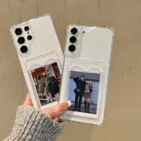 Clear Card Holder Phone Case For Samsung Galaxy S25 Ultra Cases Samsung S24 Ultra S23 Fe S22 Plus Wallet Card Slots Soft Cover Featured Clear Card Holder Phone Case For Samsung Galaxy S25 Ultra Cases Samsung S24 Ultra S23 Fe S22 Plus Wallet Card Slots Soft Cover Featured