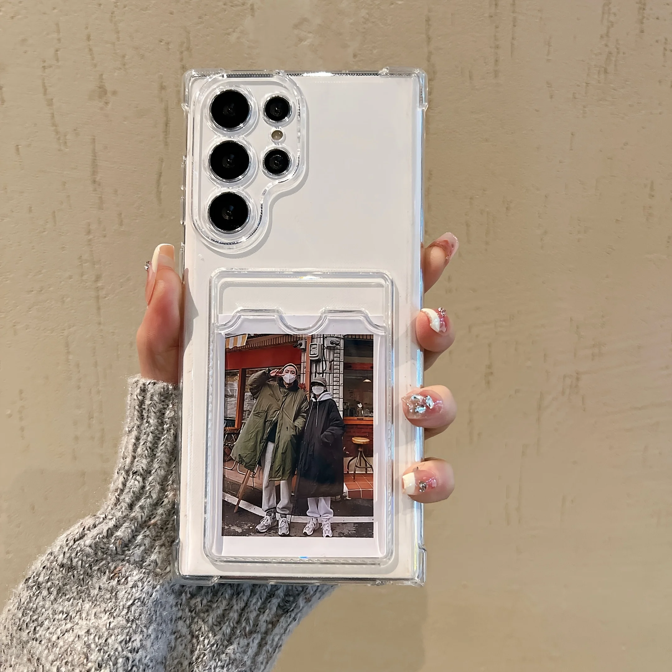 Clear Card Holder Phone Case For Samsung Galaxy S25 Ultra Cases Samsung S24 Ultra S23 Fe S22 Plus Wallet Card Slots Soft Cover Gallery 1 Clear Card Holder Phone Case For Samsung Galaxy S25 Ultra Cases Samsung S24 Ultra S23 Fe S22 Plus Wallet Card Slots Soft Cover Gallery 1