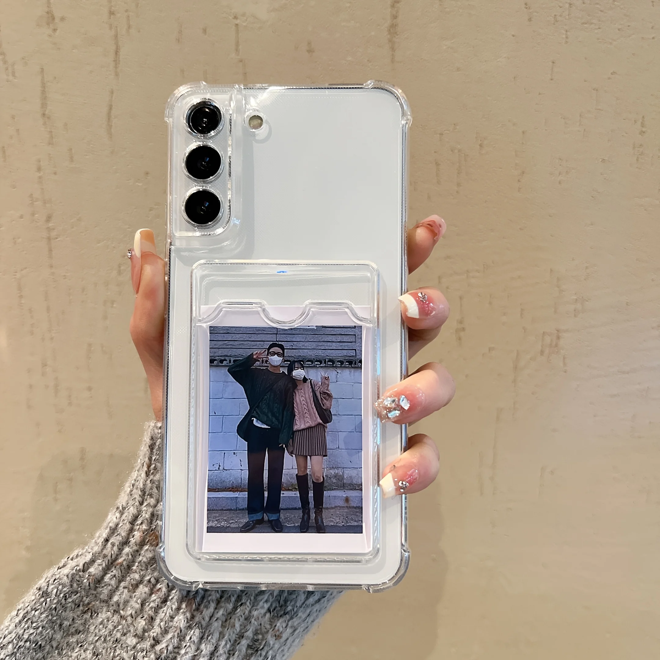 Clear Card Holder Phone Case For Samsung Galaxy S25 Ultra Cases Samsung S24 Ultra S23 Fe S22 Plus Wallet Card Slots Soft Cover Gallery 2 Clear Card Holder Phone Case For Samsung Galaxy S25 Ultra Cases Samsung S24 Ultra S23 Fe S22 Plus Wallet Card Slots Soft Cover Gallery 2