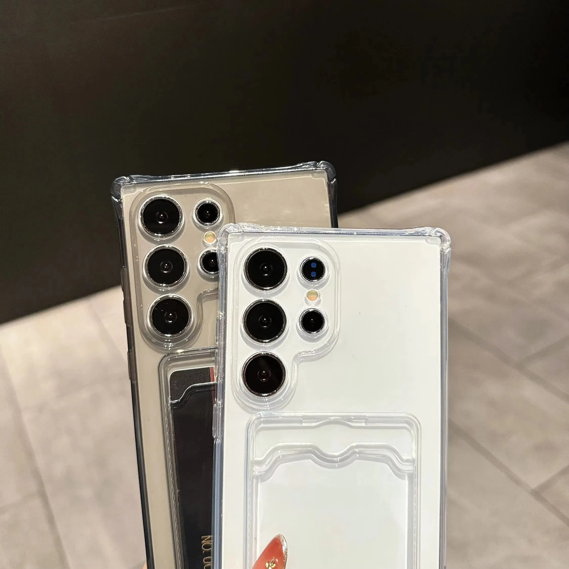 Clear Card Holder Phone Case For Samsung Galaxy S25 Ultra Cases Samsung S24 Ultra S23 Fe S22 Plus Wallet Card Slots Soft Cover Gallery 5 Clear Card Holder Phone Case For Samsung Galaxy S25 Ultra Cases Samsung S24 Ultra S23 Fe S22 Plus Wallet Card Slots Soft Cover Gallery 5