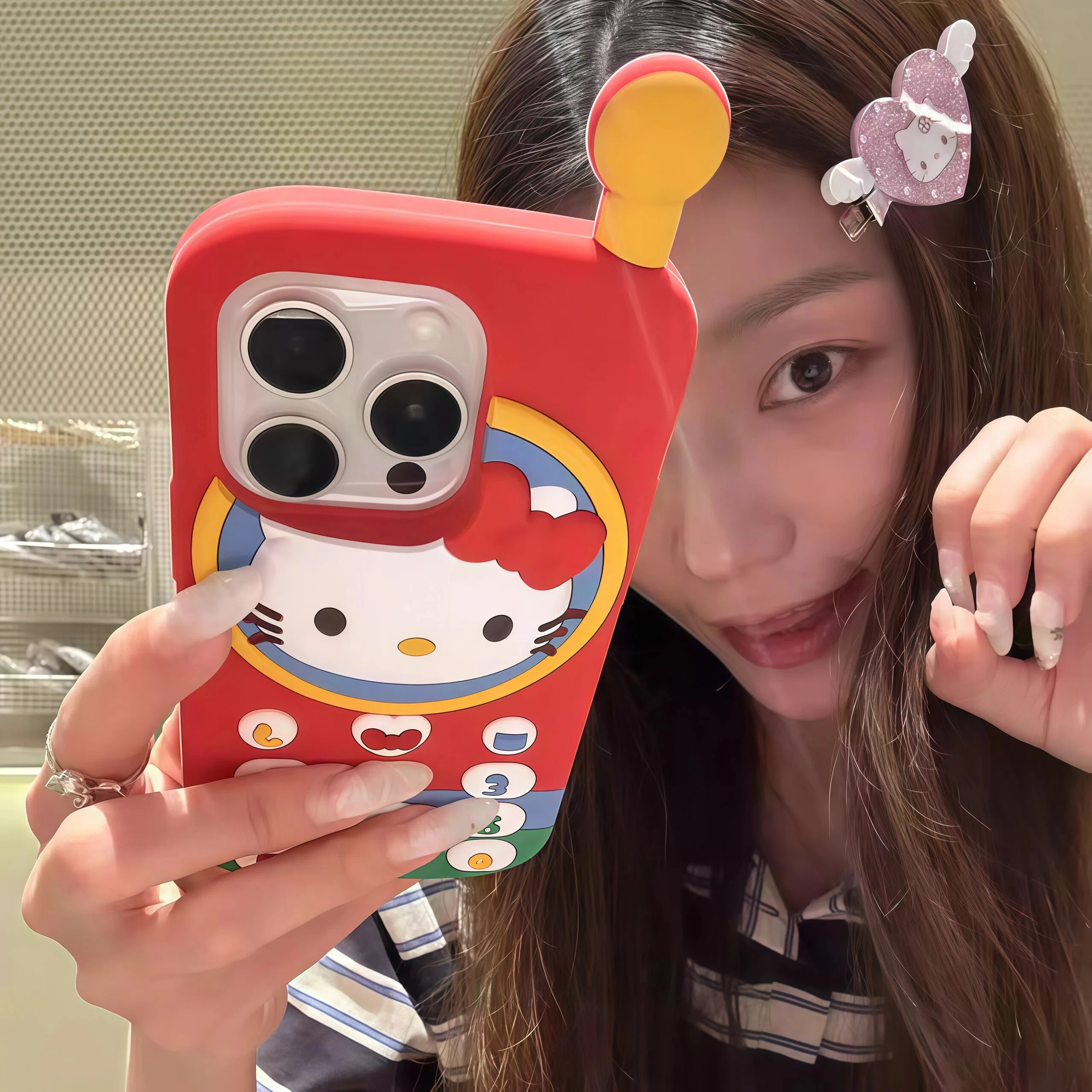 Lovely Cartoon 3d Hello Kitty Telephone Phone Case For Iphone 17 16 15 14 13 12 Pro Max Plus 17 Pro Shockproof Anime Phone Cover Gallery 2 Lovely Cartoon 3d Hello Kitty Telephone Phone Case For Iphone 17 16 15 14 13 12 Pro Max Plus 17 Pro Shockproof Anime Phone Cover Gallery 2