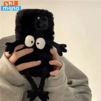 Plush Briquettes Soft Plush Phone Case For Iphone 17 16 15 11 12 13 14 Pro Xr X Xs Max Mini 7 8 6 6s Plus Max 3d Fur Back Cover Featured