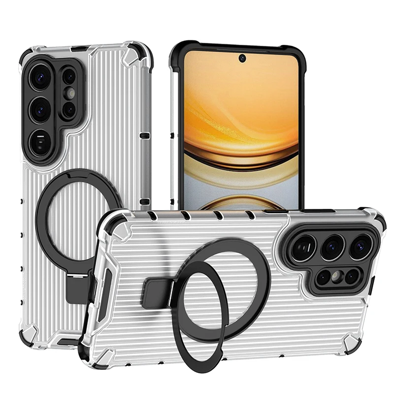 Armor Magnetic For Magsafe Case For Samsung Galaxy S26 S25 S24 S23 Ultra Plus A56 A36 A55 Metal Holder Translucent Matte Cover Featured