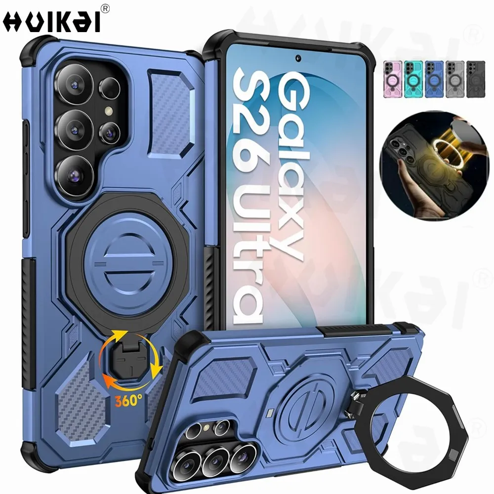 Case For Samsung S26 Uitra S25 Fe S25 Edge S24 Ultra Magsafe Stand Magnetic Holder Protection Stands Kickstand Protective Covers Featured