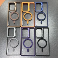 For Magsafe Metal Lens Holder Clear Case For Samsung Galaxy S26 S25 S24 S23 S22 Ultra Plus S24fe Magnetic Wirelesss Charge Cover Featured