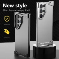 For Samsung Galaxy S23 S24 S25 Ultra S25 Plus Phone Case Irregular Titanium Alloy Bumper Shell With Borderless Protective Cover Featured