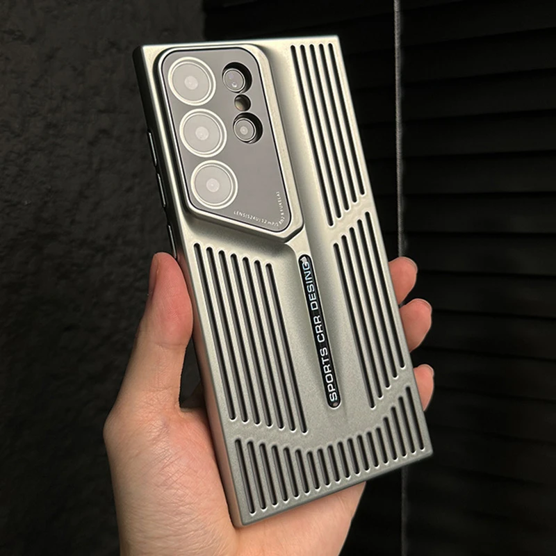 Luxury Heat Dissipation Case For Samsung Galaxy S25 S24 Ultra S23 Plus S22 Breathable Cooling Titanium Shockproof Bumper Cover Featured