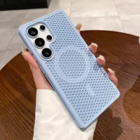 Magnetic For Magsafe Cooling Breathable Shell Case For Samsung S25 S24 S23 Ultra S22 Plus Shockproof Heat Dissipation Cover Case Featured
