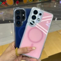 Magnetic Wireless Charging Acrylic Case For Samsung Galaxy S26 Ultra S26 Plus Clear Bumper Candy Color Shockproof S26ultra Cover Featured