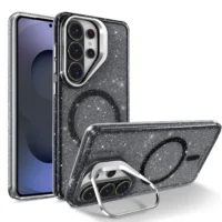 New Metal Lens Stand Clear Bling Glitter For Magsafe Case For Samsung Galaxy S26 S25 S24 S23 S22 Ultra Plus S25fe Magnetic Cover Featured