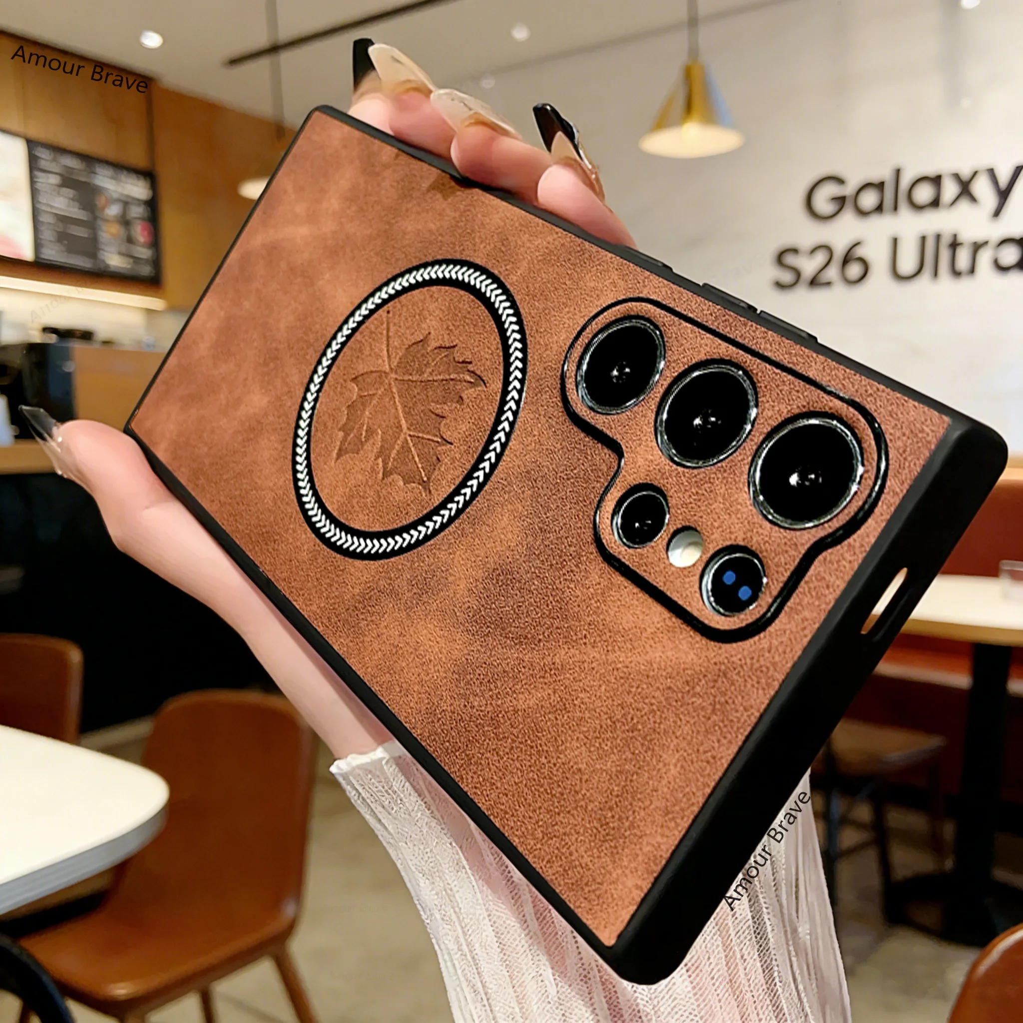 Retro Leather Phone Case For Samsung Galaxy S26 Ultra S21 S22 S23 S24 Note 20 Plus Fe For Magsafe Magnetic Charge S25 Ultr Cover Featured