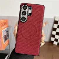 Stylish Magnetic Grid Case For Samsung Galaxy S26 Ultra S26plus 5g For Magsafe Wireless Charging Bumper Shockproof Cover Funda Featured