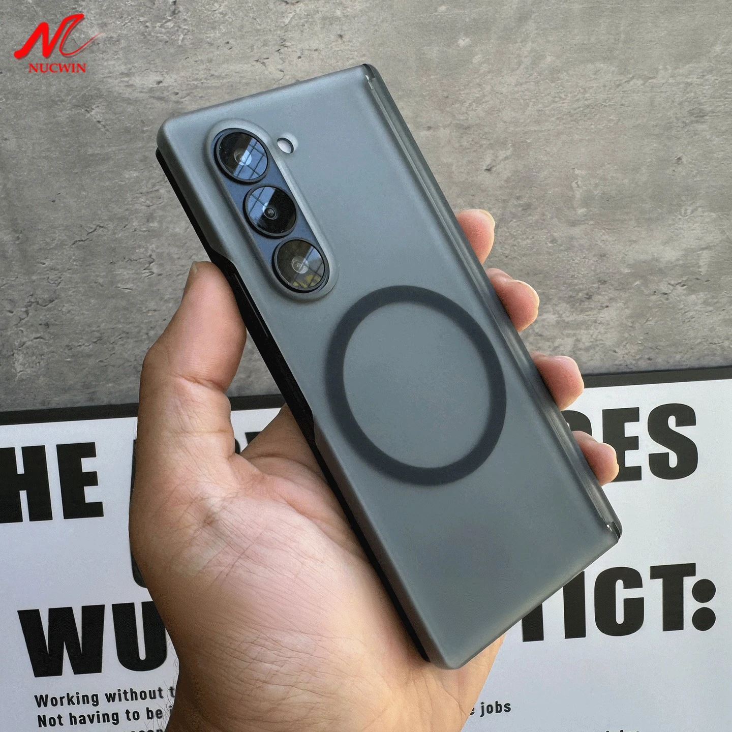 ZFold 7 Cases Business Translucent Magnetic Magsafe Phone Case for Samsung Galaxy Z Fold 5 6 7 Clear Hinge Protection Cover Bag